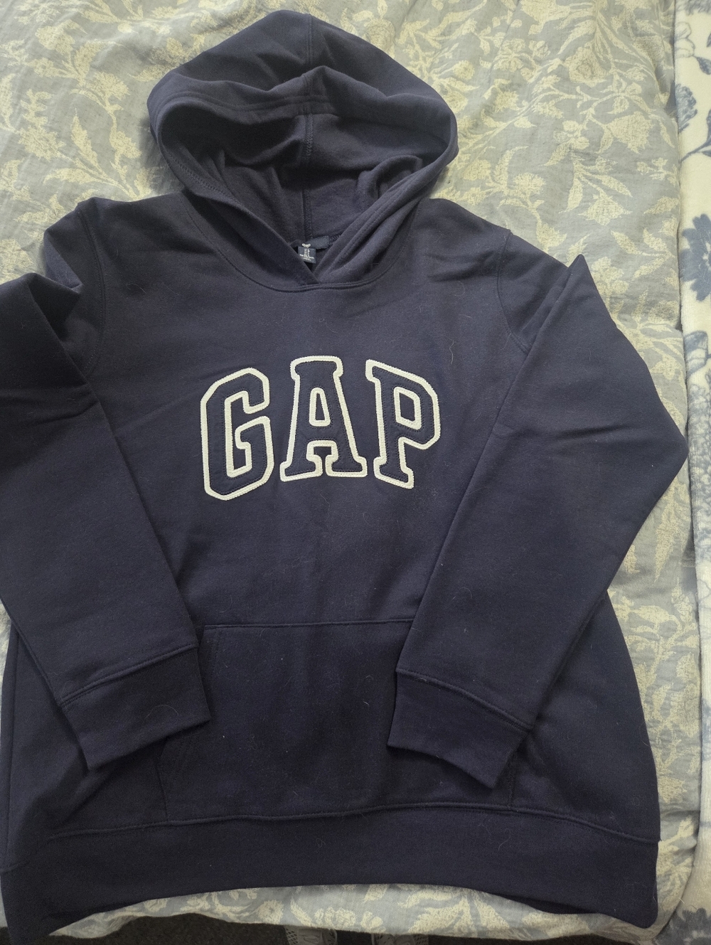 GAP Womans Navy Blue Logo Hoodie Sweater